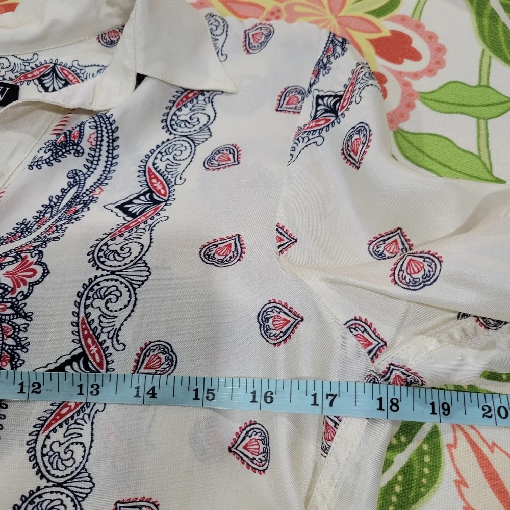 J Crew Drapey paisley-print shirt CD037 NWT Size XXS